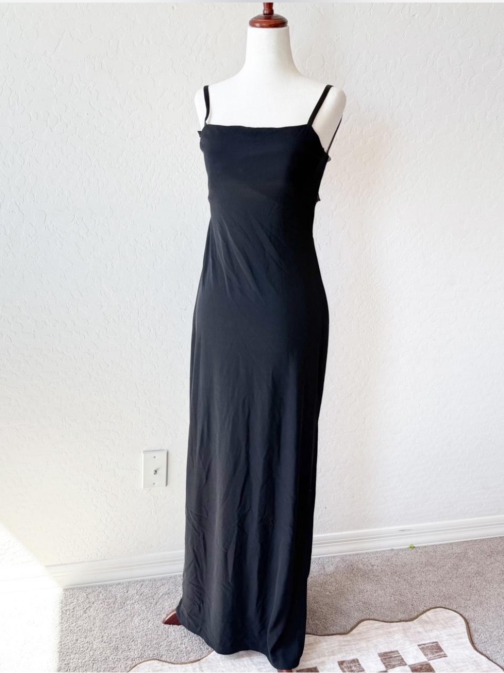 Vintage 90s/Y2K City Triangles black maxi dress
